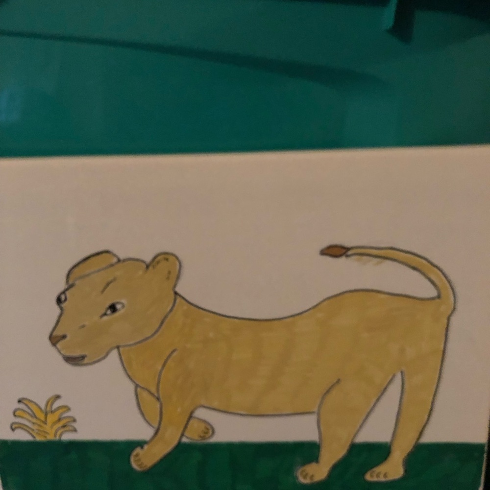 8x10 Canvas board with a Lion Draw by hand and it’s new - Picture 1 of 1